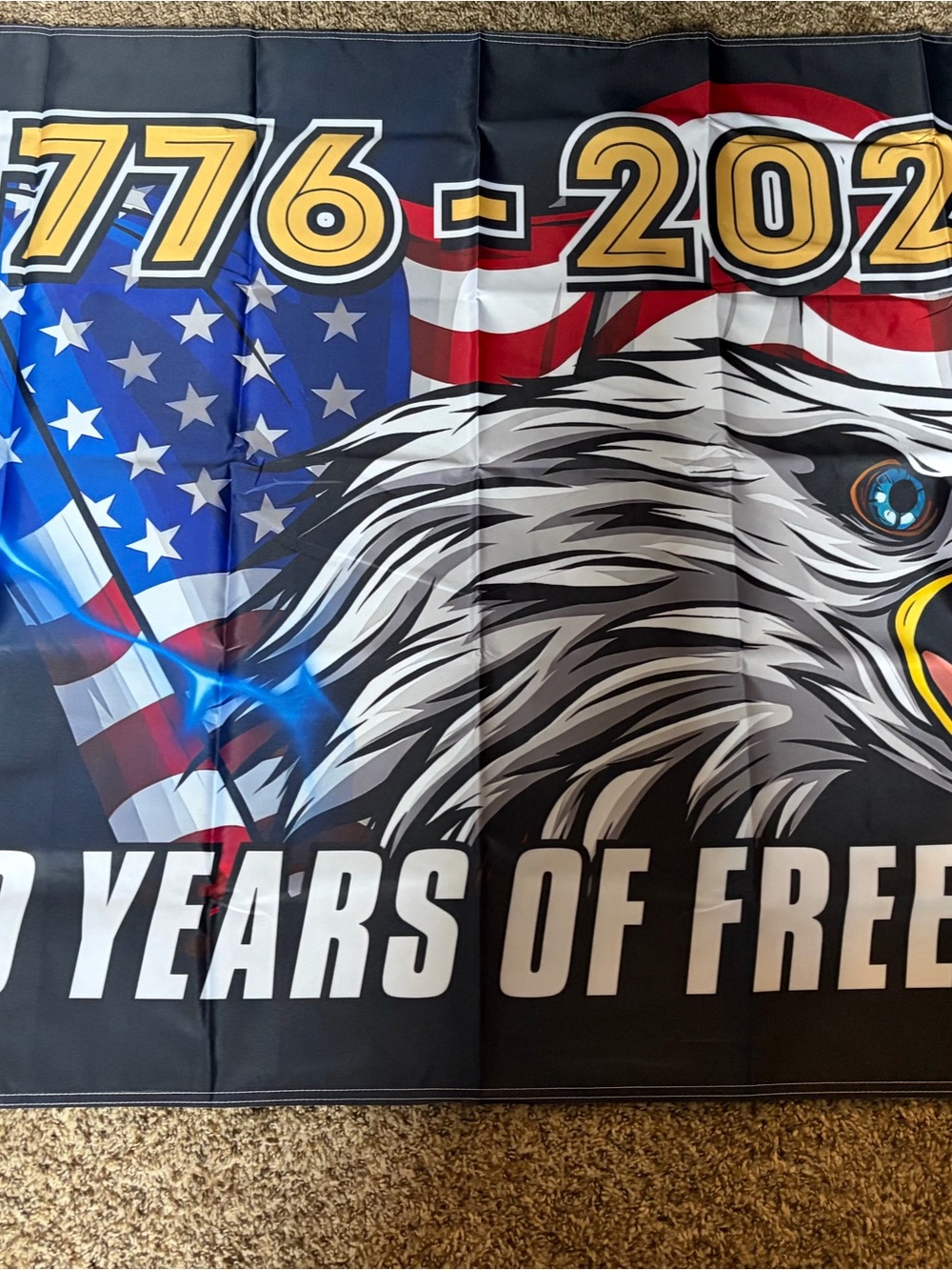 USA 250th Anniversary Flag 1776-2026 Bald Eagle 250 Years Freedom 3x5